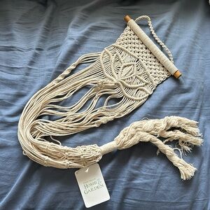 NWT Boho Fair Trade Home and Garden Handmade Crocheted Plant Holder for Hanging